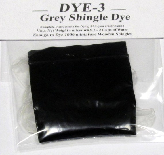 Dollhouse Miniature Roof Shingle Dye, Reddish Brown or Gray