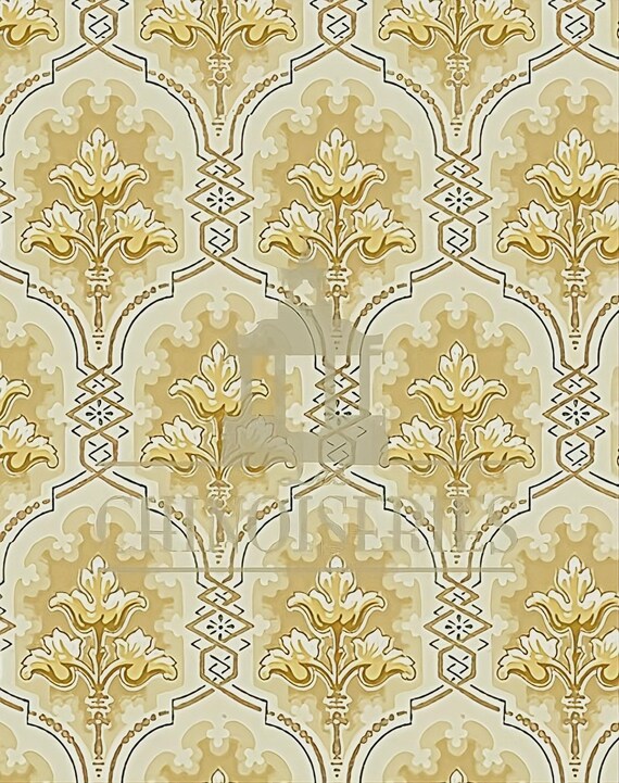 1:12 Dollhouse Miniature WALLPAPER, Glasgow, Scale One Inch