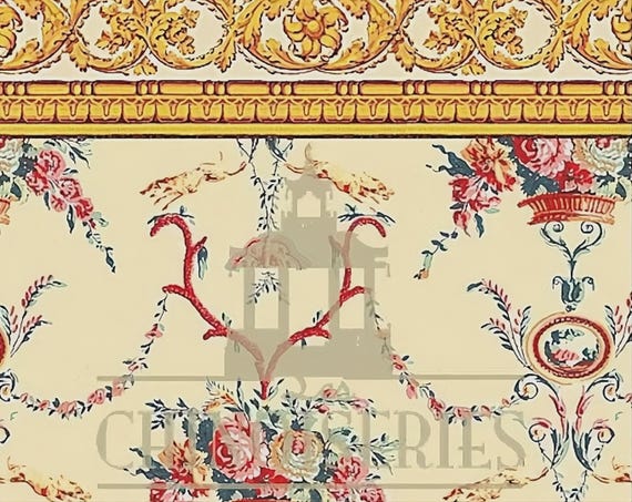 1:12 Dollhouse Miniature WALLPAPER, Acclaim, Scale One Inch