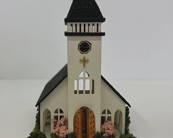 1:144 Micro Mini Wooden Dollhouse KIT, Sanctuary, 1/144 scale