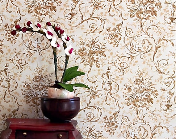 Dollhouse Miniature Wallpaper, Mundus, 1:12 Scale