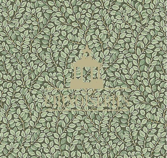 1:12 Dollhouse Miniature WALLPAPER, Feuilles, Scale One Inch