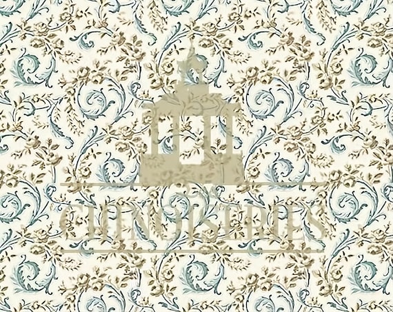 1:12 Dollhouse Miniature WALLPAPER, Raphael, One Inch Scale