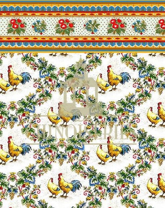 1:12 Dollhouse Miniature WALLPAPER, Provence, Scale One Inch