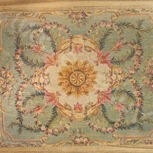 Dollhouse Miniature Romantic Shabby Chic French Aubusson Rug, Parisienne, 1:12 Scale