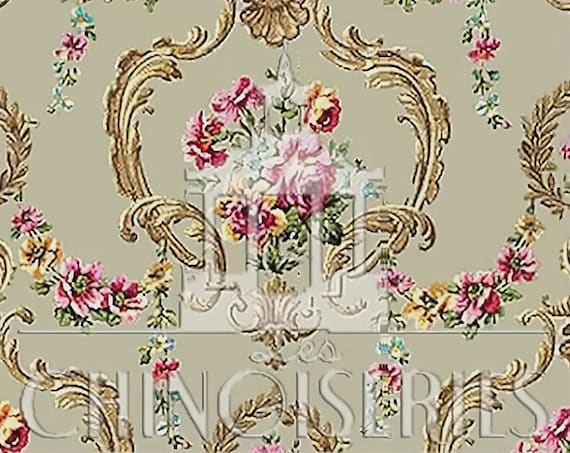 1:12 Dollhouse Miniature WALLPAPER, Grande, Scale One Inch