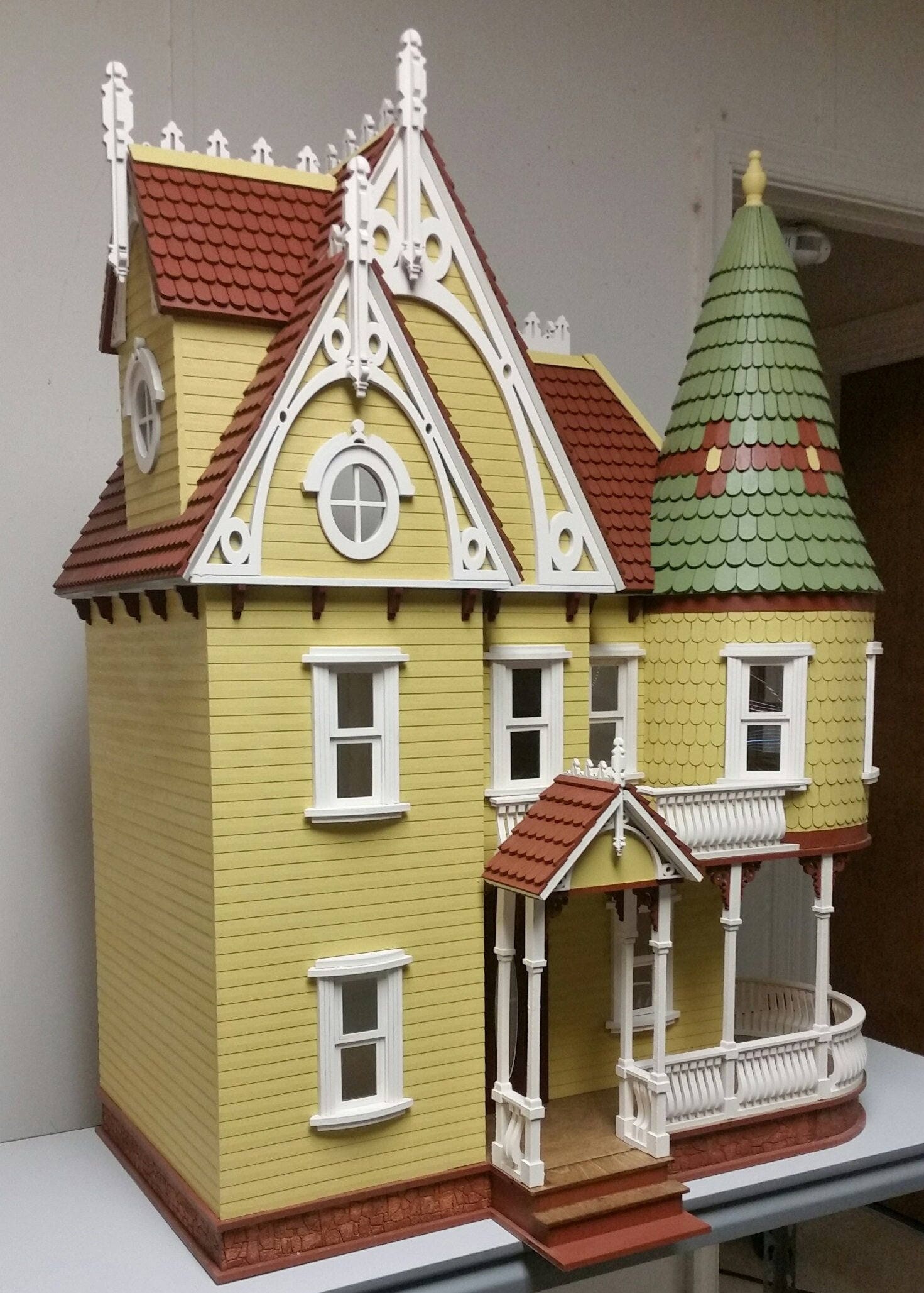 FULLY BUILT. WOODEN DOLL HOUSE (Liana's Place)HANDMADE of wood 1:12 scale