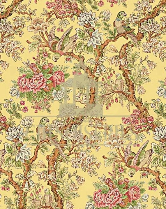 1:12 Dollhouse Miniature WALLPAPER, Printemps, Scale One Inch