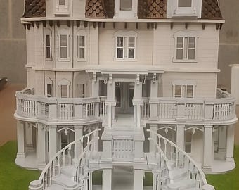 1:48 The Phillips' Estate Wooden Dollhouse KIT,  Quarter Inch Scale