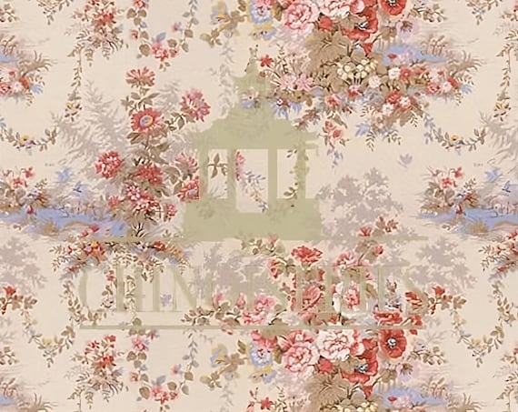 1:12 Dollhouse Miniature FABRIC, MATCHING FABRIC, Eleanor, Scale One Inch