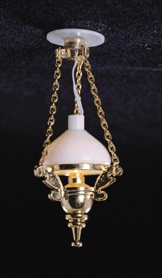 Dollhouse 12V Electric Victorian Chandelier, 1:12 scale