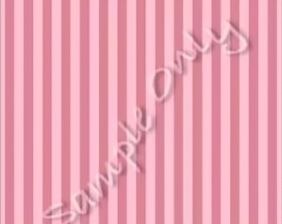 1:12 Dollhouse Miniature Wallpaper, "Coco", A Parisian Pink Stripe, Scale One Inch