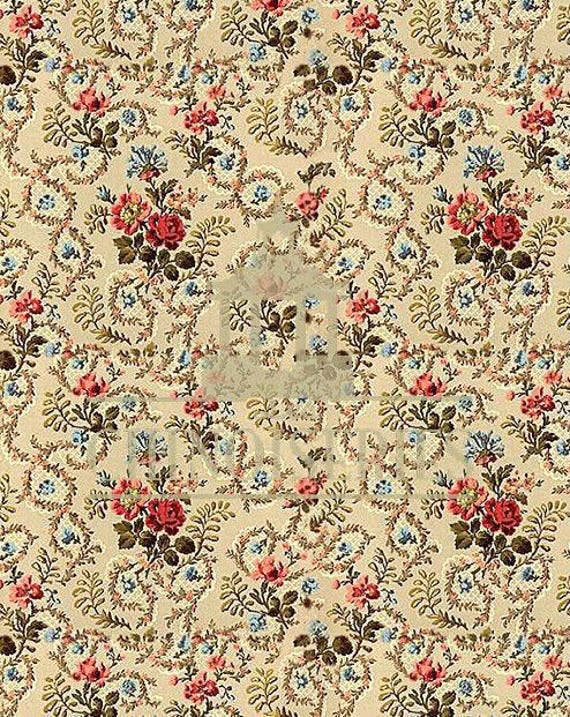 1:12 Dollhouse Miniature WALLPAPER, Madame, Scale One Inch