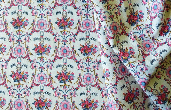 Dollhouse Miniature Matching Fabric, Clarissa, Scale One Inch