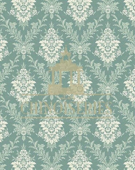 1:12 Dollhouse Miniature WALLPAPER, Lucrative, Scale One Inch
