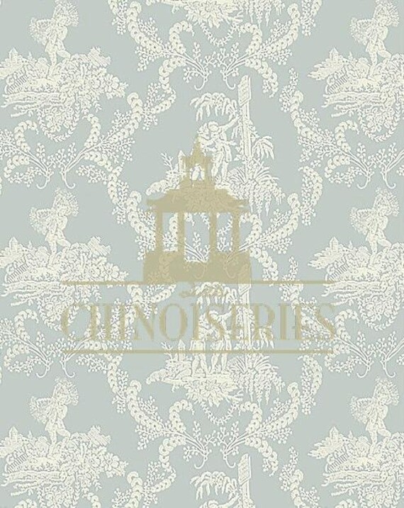 1:12 Dollhouse Miniature WALLPAPER, Wedgwood, Scale One Inch