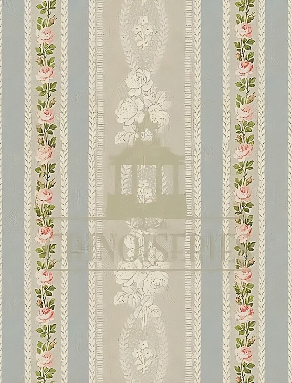 1:12 Dollhouse Miniature FABRIC, Matching Fabric Sense and Sensibility, Scale One Inch