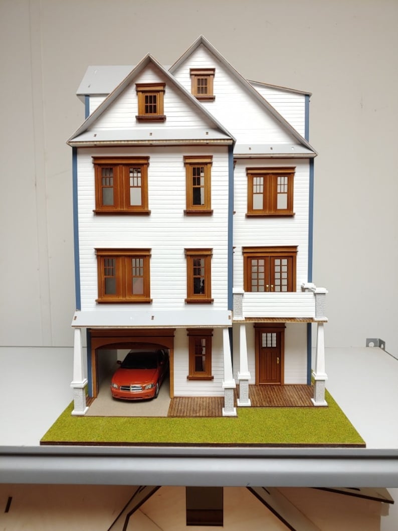 1:24 ドールハウス ミニチュア木製ドールハウスキット、アメリカンクラフトマン、ハーフスケール 画像 1