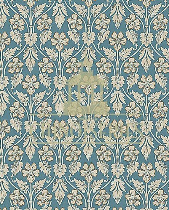 1:12 Dollhouse Miniature WALLPAPER, Agatha, Scale One Inch