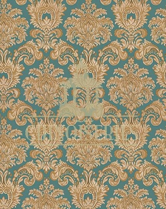 1:12 Dollhouse Miniature WALLPAPER, Marquis, Scale One Inch