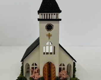 1:144 Micro Mini Wooden Dollhouse KIT, Sanctuary, 1/144 scale