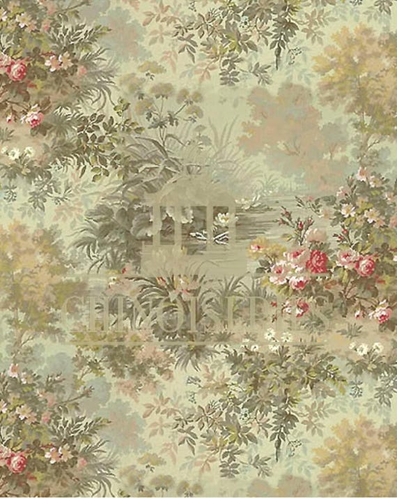 1:12 Dollhouse Miniature WALLPAPER, Ava, Scale One Inch