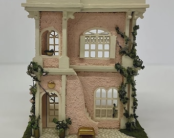 1:144 Micro Mini Wooden Dollhouse KIT, Villa, 1/144 scale