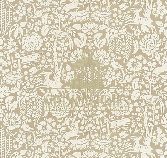 1:12 Dollhouse Miniature WALLPAPER, Hunter, Scale One Inch