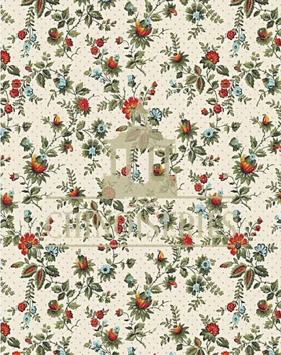 1:12 Dollhouse Miniature WALLPAPER, Anise, Scale One Inch
