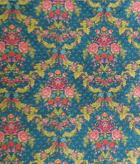 1:12 Dollhouse Miniature FABRIC, Rosalyn, Scale One Inch
