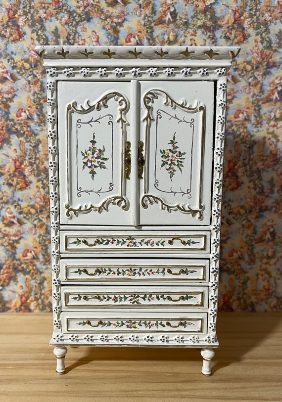 Dollhouse Miniature Furniture, French Wardrobe, Versailles, 1:12 scale