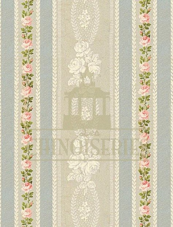 1:12 Dollhouse Miniature WALLPAPER, Sense and Sensibility, Scale One Inch