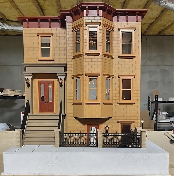 1:12 Wooden Dollhouse KIT, Park Avenue Grand Mansion, Scale One Inch
