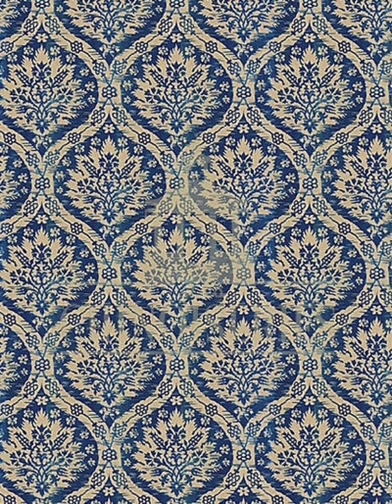 1:12 Dollhouse Miniature FABRIC, Matching Fabric Normandy, Scale One Inch
