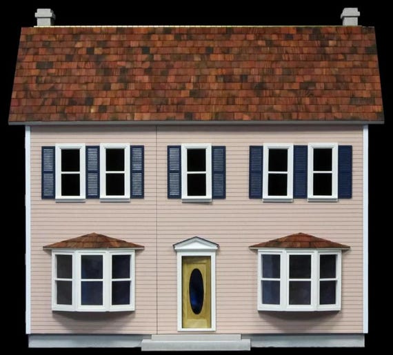 1:12 Wooden Dollhouse Kit, Front Opening Dollshouse, The Harbor House, Scale One Inch