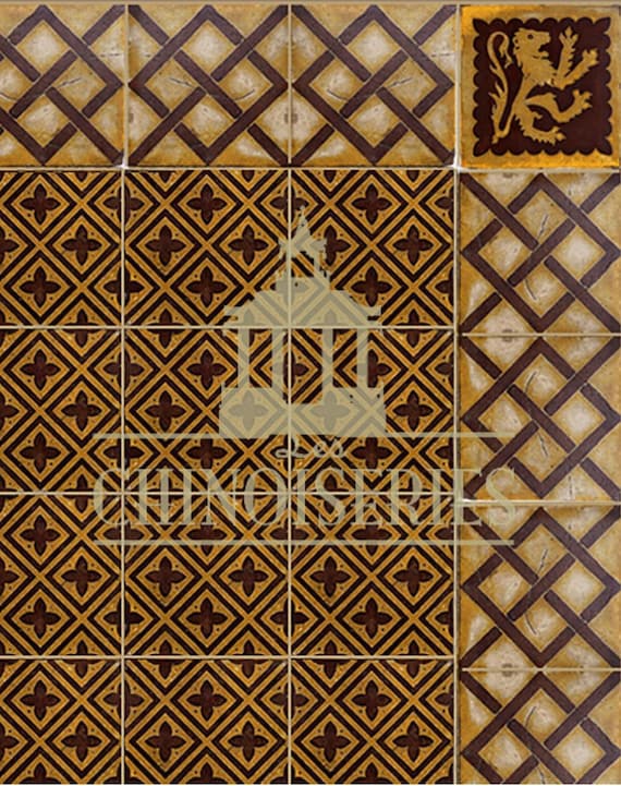 Dollhouse Miniature Flooring Paper, Faux Parquet, Edinburgh, 1:12 scale