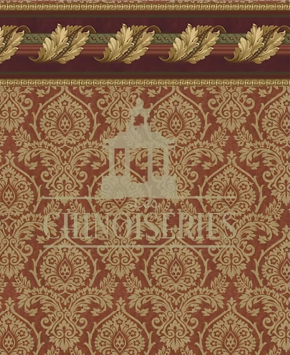 1:12 Dollhouse Miniature WALLPAPER, Majesty, Scale One Inch