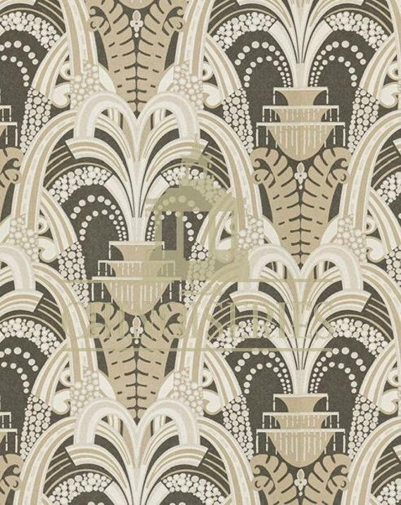 1:12 Dollhouse Miniature FABRIC, Matching Fabric, Art Deco, Scale One Inch