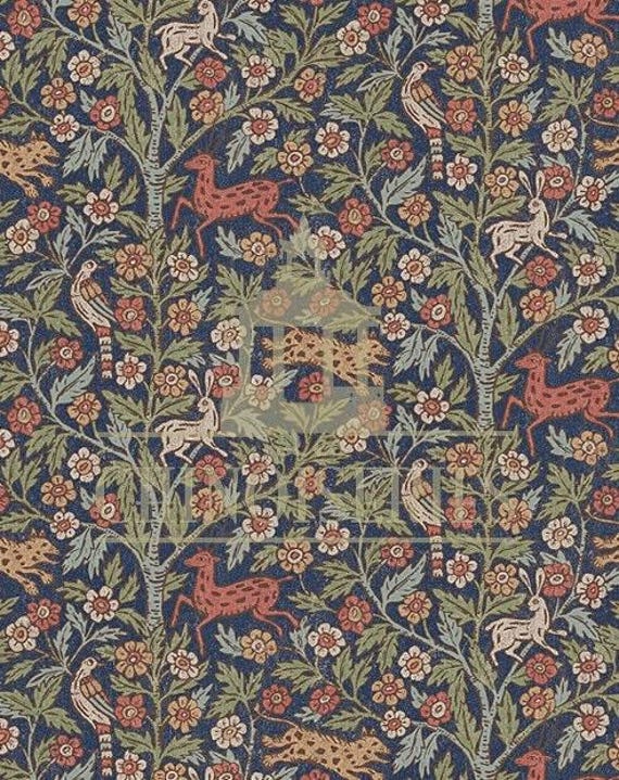 1:12 Dollhouse Miniature WALLPAPER, Fauna, Scale One Inch