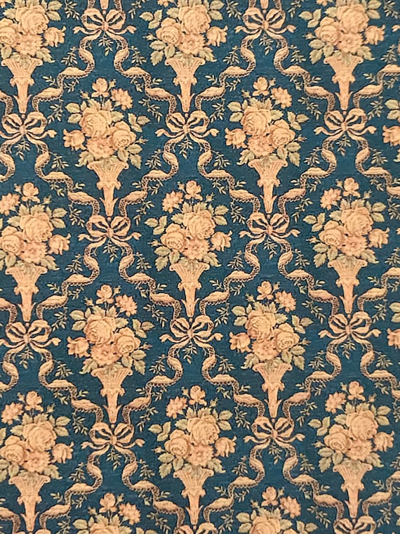 Dollhouse Miniature Wallpaper, Combo Rose, 1:12 scale