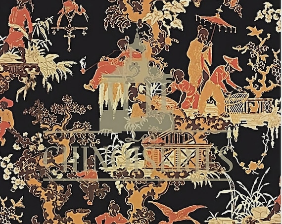 Dollhouse Miniature FABRIC, Matching Fabric, Qing Dynasty, 1:12 scale