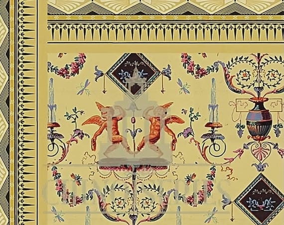 1:12 Dollhouse Miniature WALLPAPER, Luigi, Scale One Inch