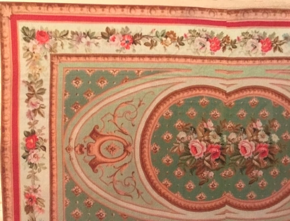 Dollhouse Miniature Room Size Rug, Cinnamon Rose, 1:12 scale