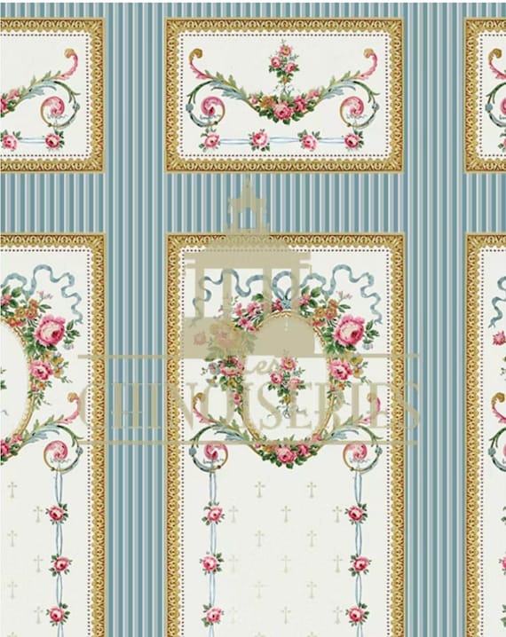 1:12 Dollhouse Miniature WALLPAPER, Belle, Scale One Inch