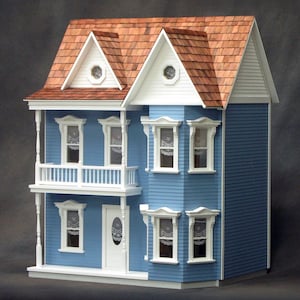 1:12 Princess Charlotte Wooden Dollhouse Kit, One Inch Scale image 1