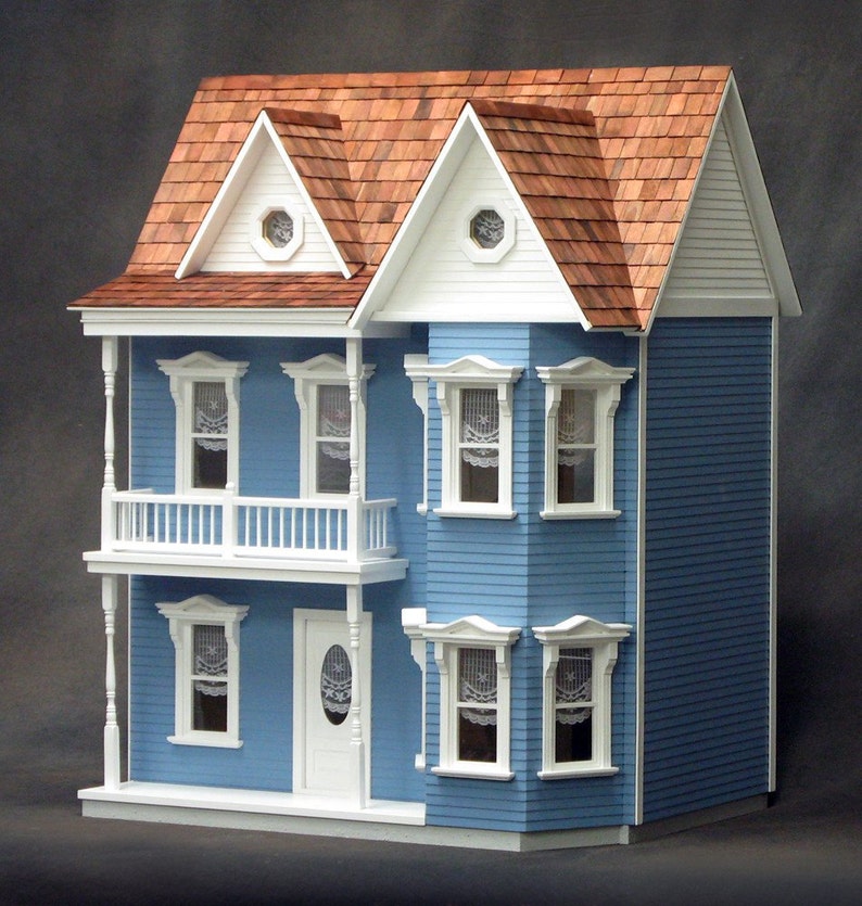 1:12 Princess Charlotte Wooden Dollhouse Kit, One Inch Scale image 1