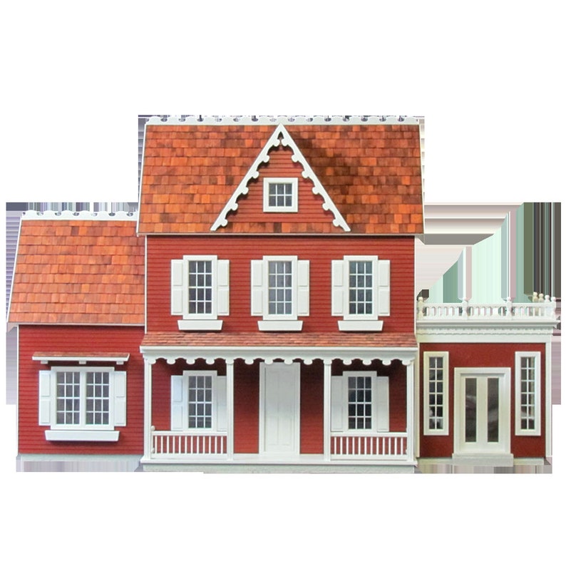Scale One Inch, Emily, A Vermont Farmhouse Wooden Dollhouse Kit, 1:12, FREE USA SHIPPING image 6