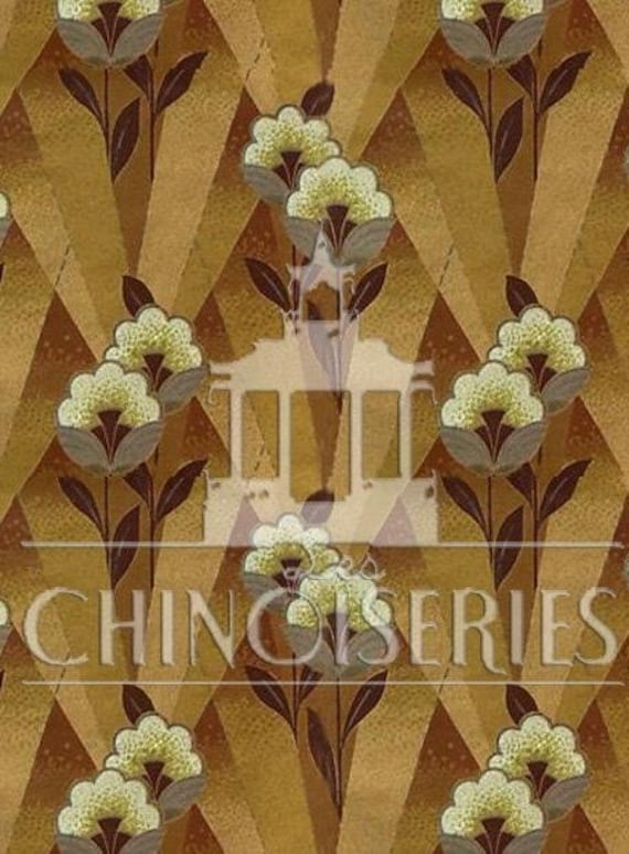 1:12 Dollhouse Miniature WALLPAPER, French Art Deco, One Inch Scale