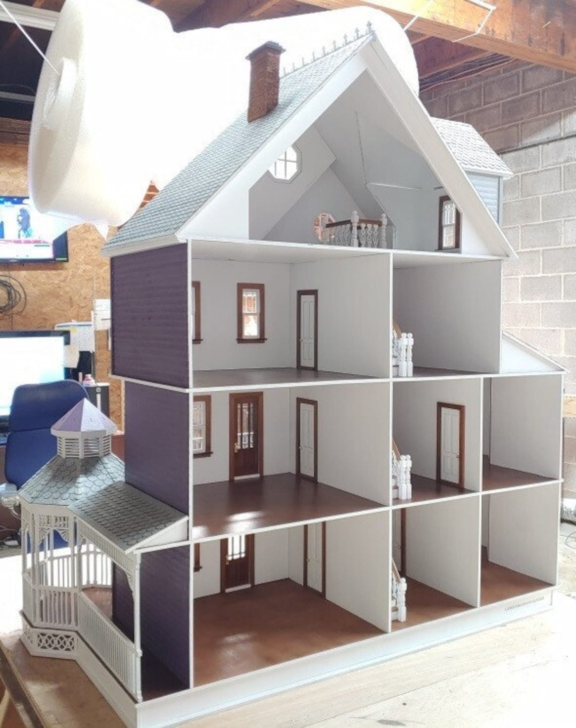112 Scale Wooden Dollhouse Kit Ashley Abigail A Gothic Etsy