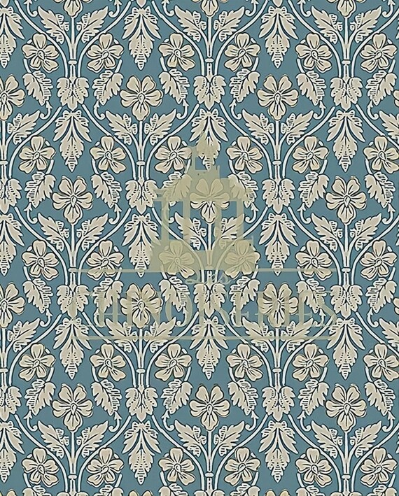 1:12 Dollhouse Miniature WALLPAPER, Agatha, Scale One Inch